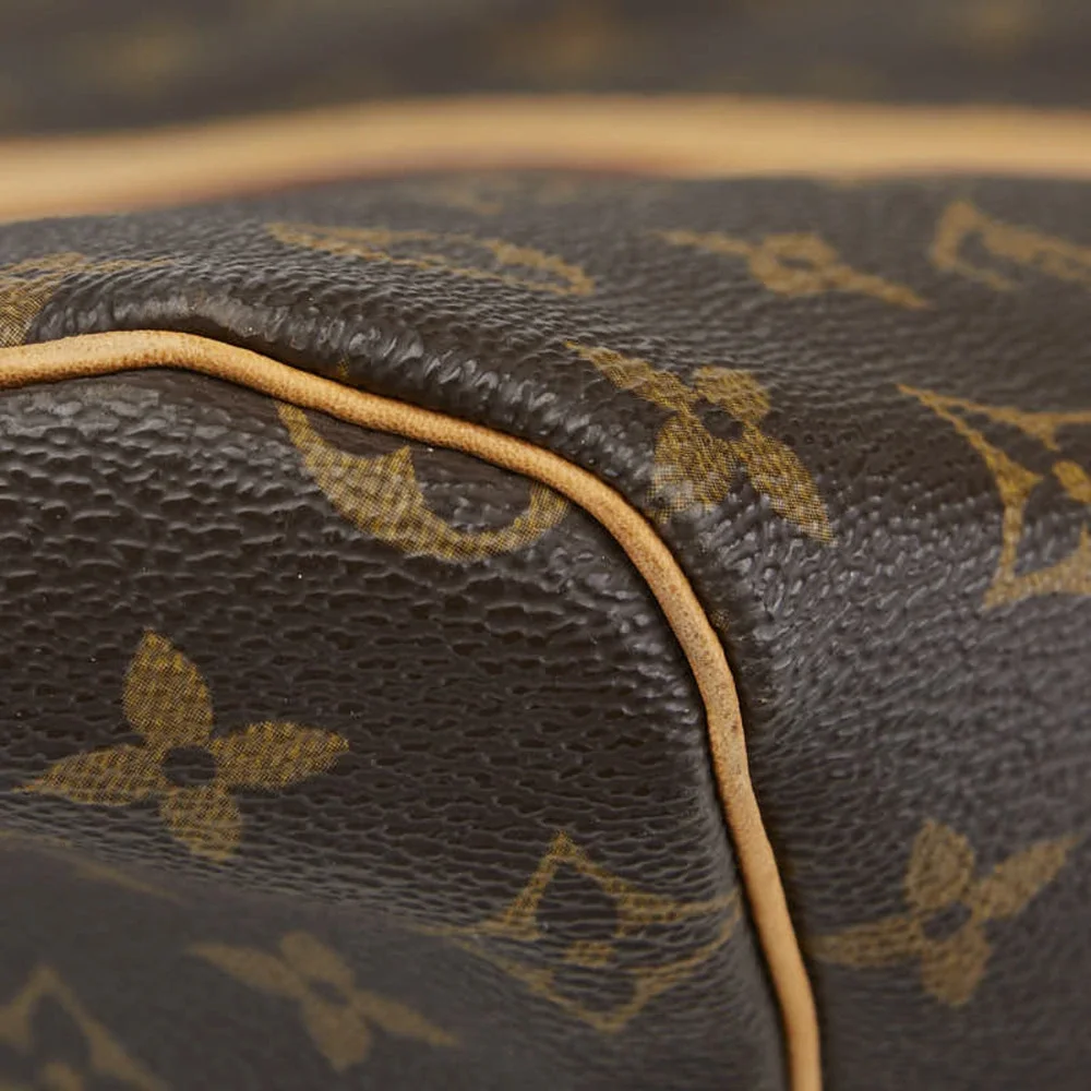LOUIS VUITTON Authentic Brown Monogram Leather Keepall 60 Boston Bag